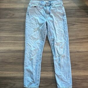Light Blue Distressed Women Jeans